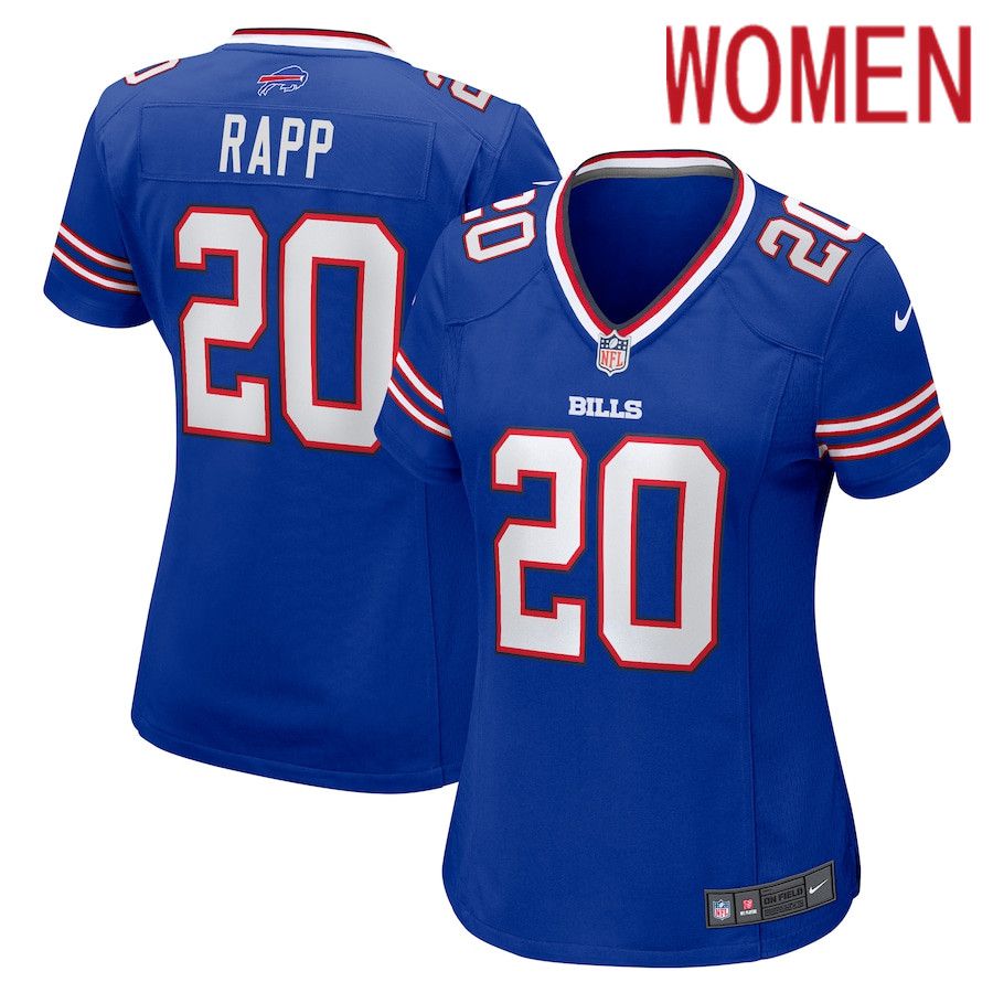 Women Buffalo Bills #20 Taylor Rapp Nike Royal Game NFL Jersey